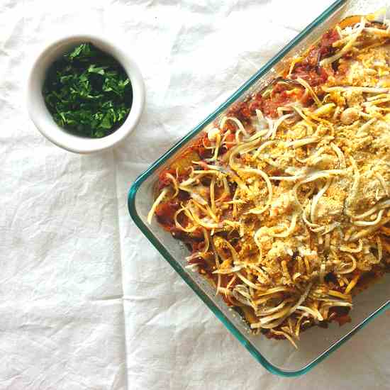 Low-fat no noodles Eggplant Lasagna