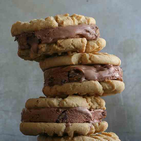 Peanut Butter Ice Cream Sandwiches