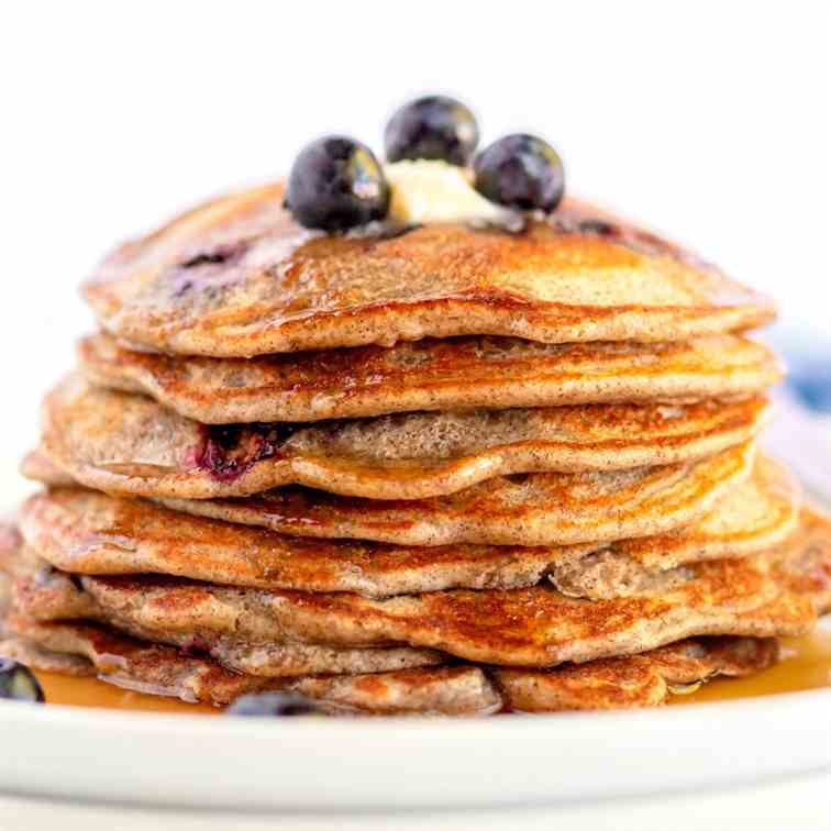 Blueberry Buckwheat Pancakes