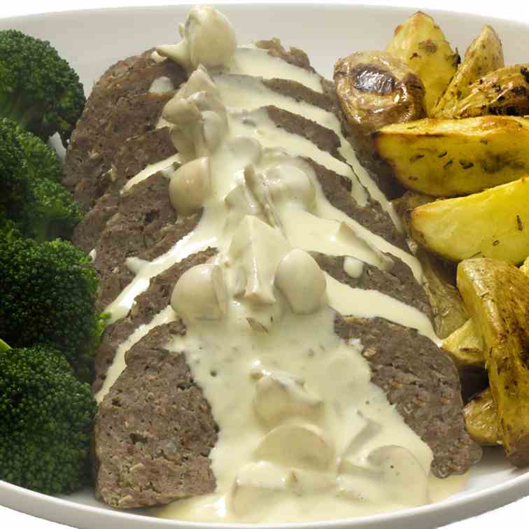 Classic Meatloaf and Mushroom Sauce