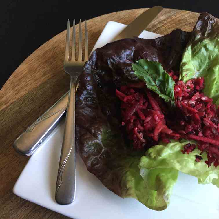 GF Vegan Apple Beet Wild Rice Salad