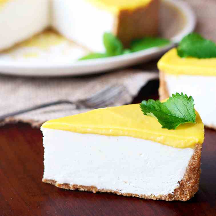 Mango Lassi No Bake Cheesecake