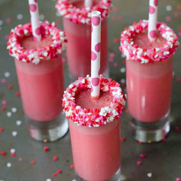 Red Velvet Cake Milkshake Shooters