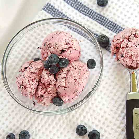 Blueberry Sour Cream Ice Cream