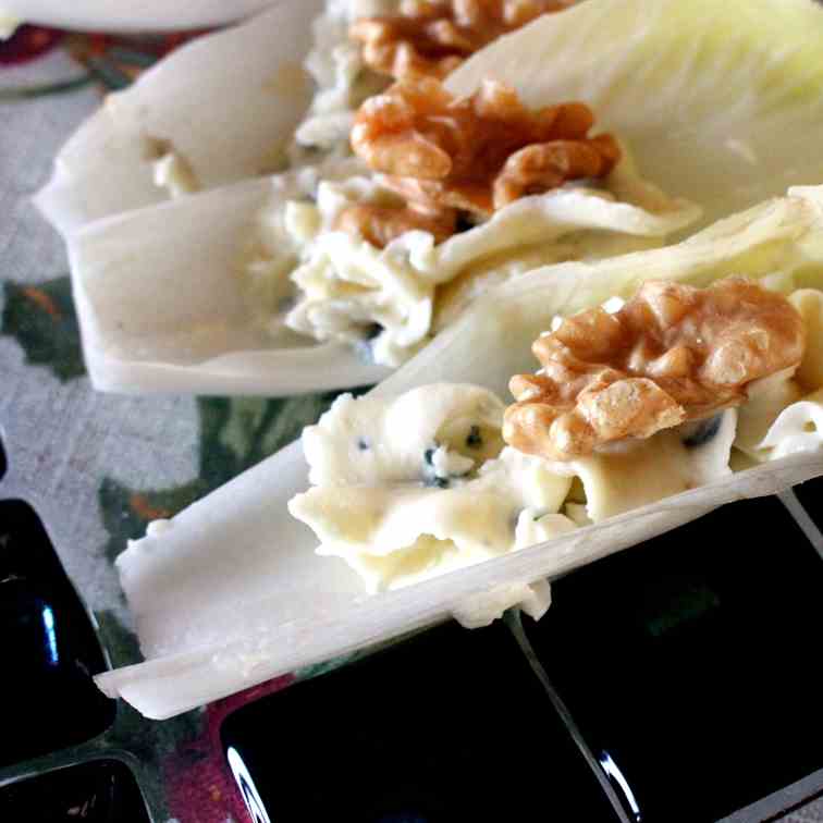 Blue-Cheese filled Chicory Leaves