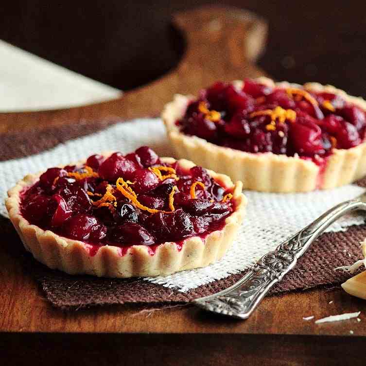 Cranberry White Chocolate Tarts