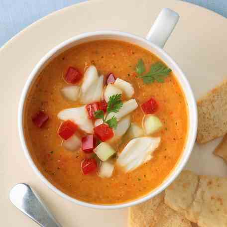 Mango Crab Gazpacho Soup