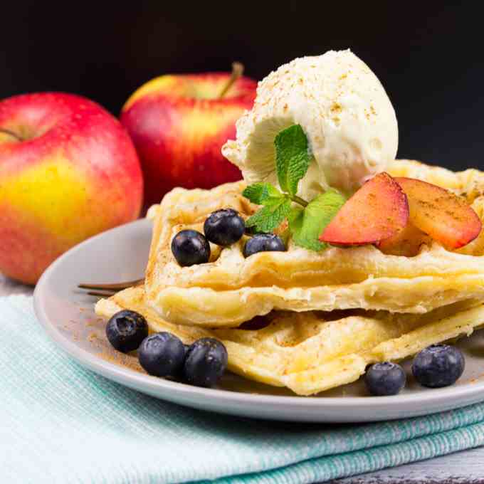 Apple Strudel Puff Pastry Waffles