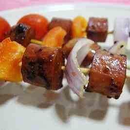 Sausage kebabs