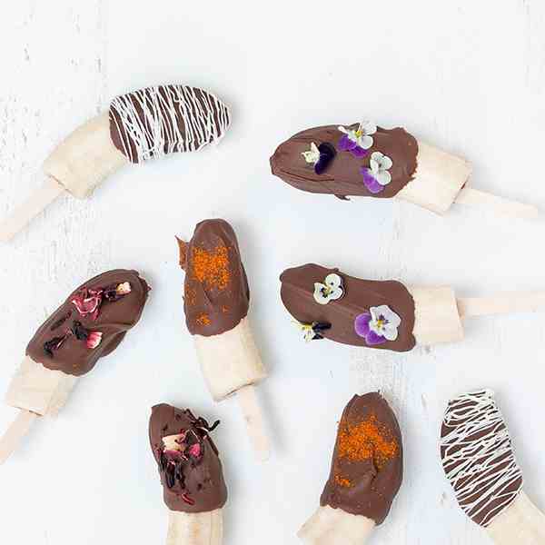 Chocolate Covered Frozen Bananas