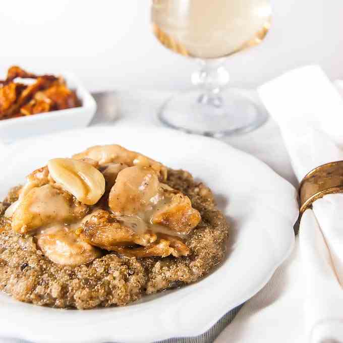 Lotta-garlic chicken with quinoa risotto