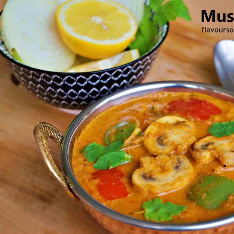 Kadai mushroom recipe