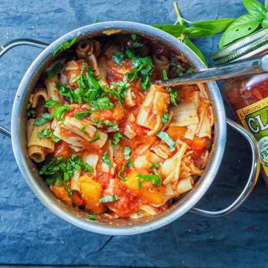 Easy Tomato Pumpkin Pasta