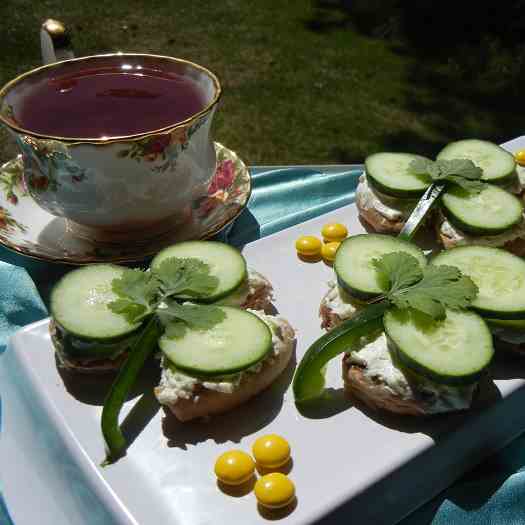 Shamrock Cucumber Tea Sandwiches