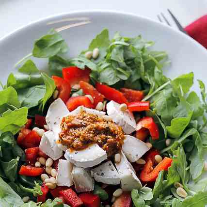 Red Chicory, Cherry Tomatoes and Pepper