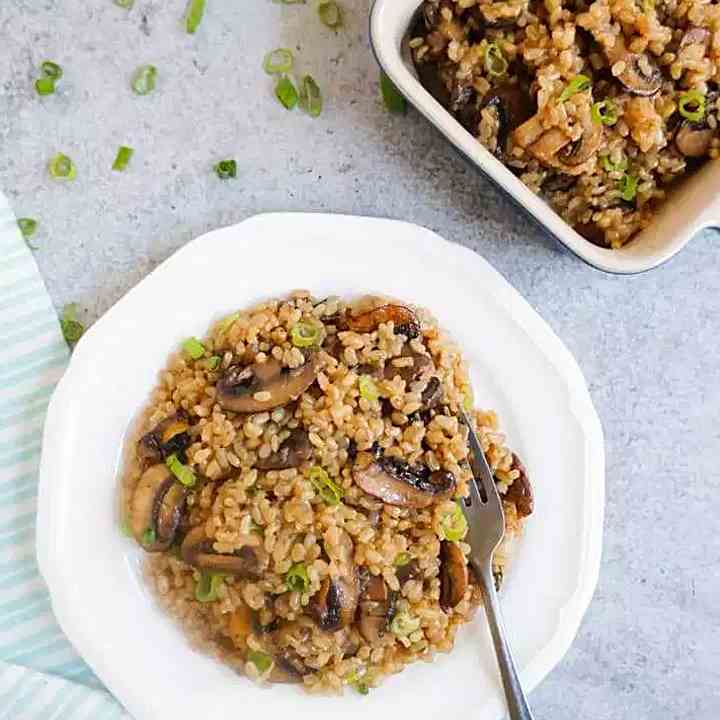 Brown Rice - Mushroom Pilaf