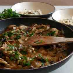 15 minute mushroom stroganoff