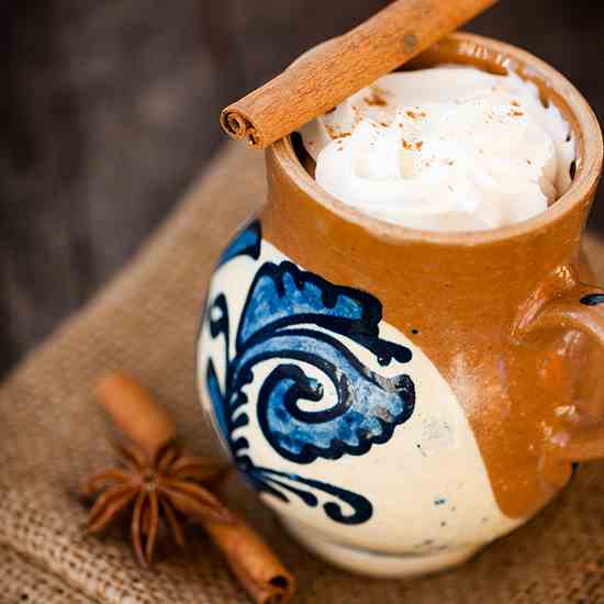 Vegetarian sugar-free hot chocolate