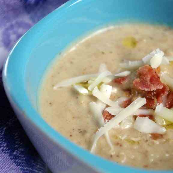 Cauliflower, Pecorino and Truffle Oil Soup