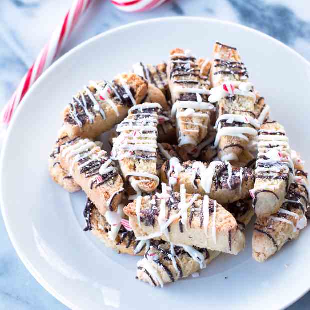 Peppermint Chocolate Chip Biscotti