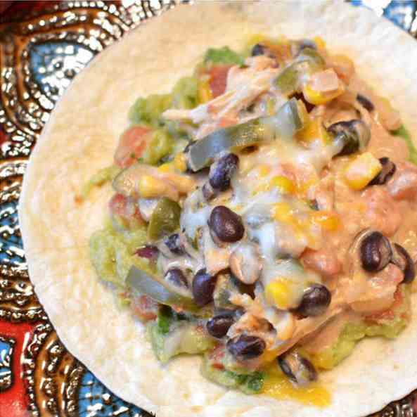 Crock Pot Mexican Chicken Burritos