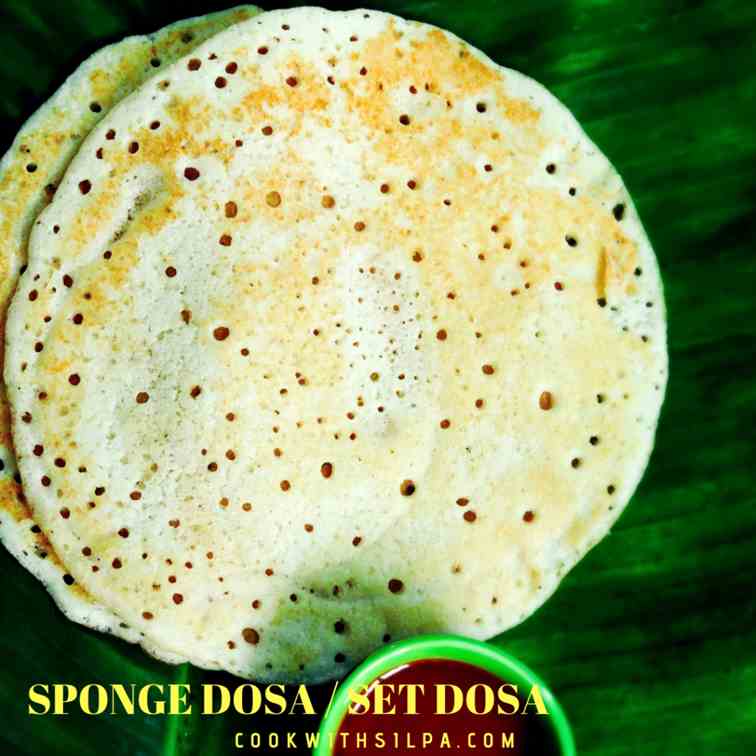 Sponge dosa recipe - Set dosa recipe