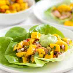 Fish Taco Lettuce Wraps