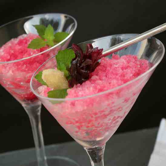 Jamaica and Ginger Granita