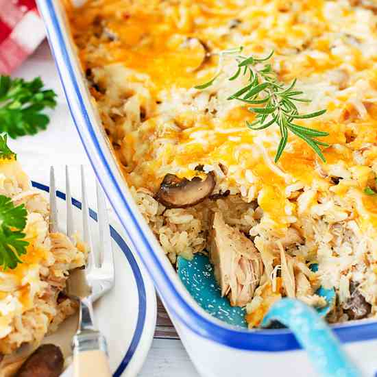 Leftover Cheesy Turkey Casserole