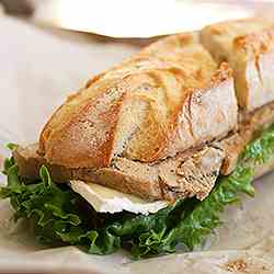 Pate and Brie Cheese Sandwich