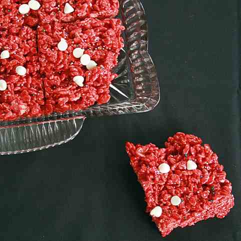 Red Velvet Rice Krispie Treats