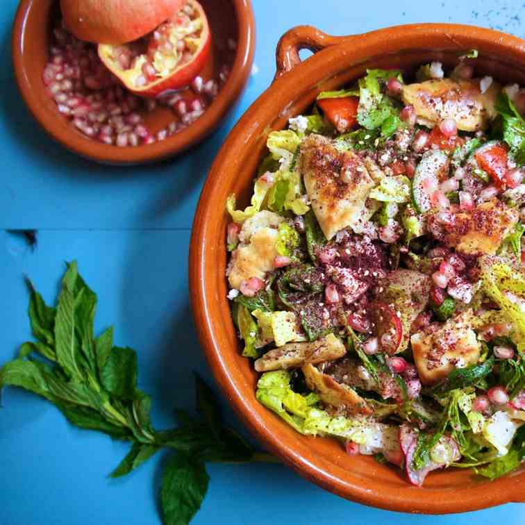 Fattoush with Feta