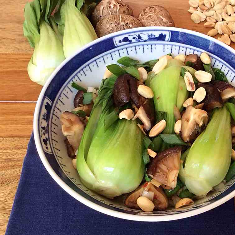 Baby Bok Choy and Shiitake Stir Fry