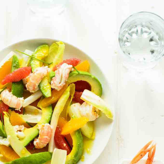 Avocado, Prawn, And Citrus Salad