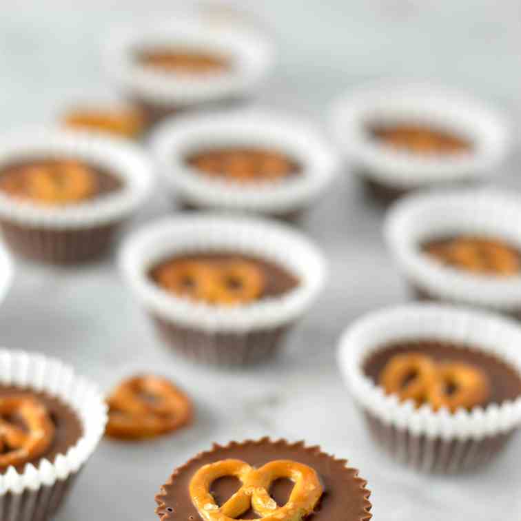 Mini Nutella Pretzel Cups