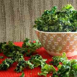 Raw Vegan Sour Cream and Onion Kale Chips
