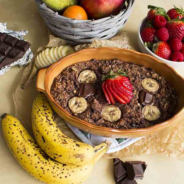 Chocolate Maca Baked Oatmeal