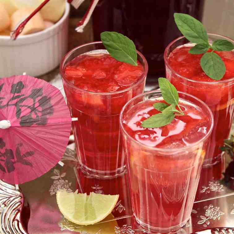 Strawberry and Cranberry Slush