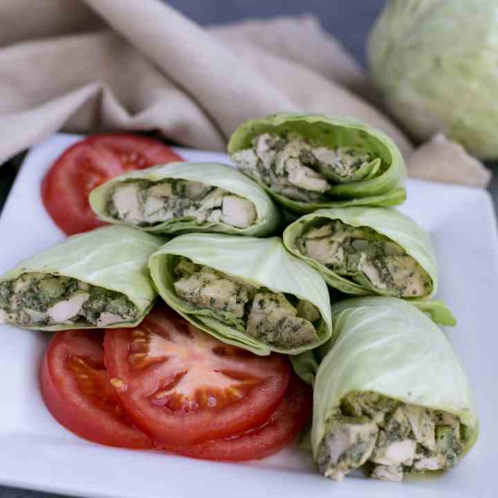 Pesto Chicken Salad Wraps