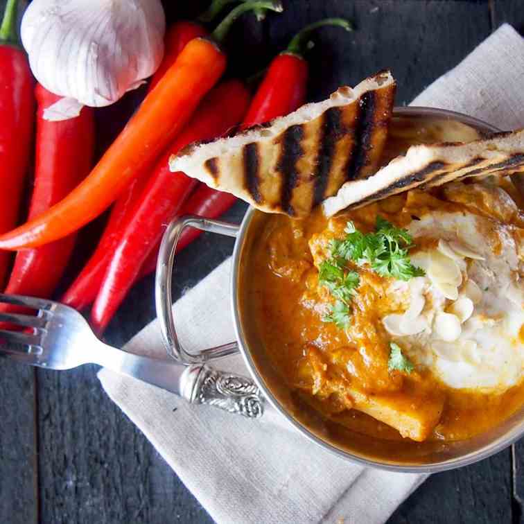 Tomato curry with chicken 