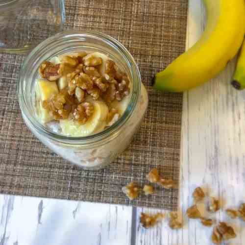 Banana-Tahini Overnight Oats