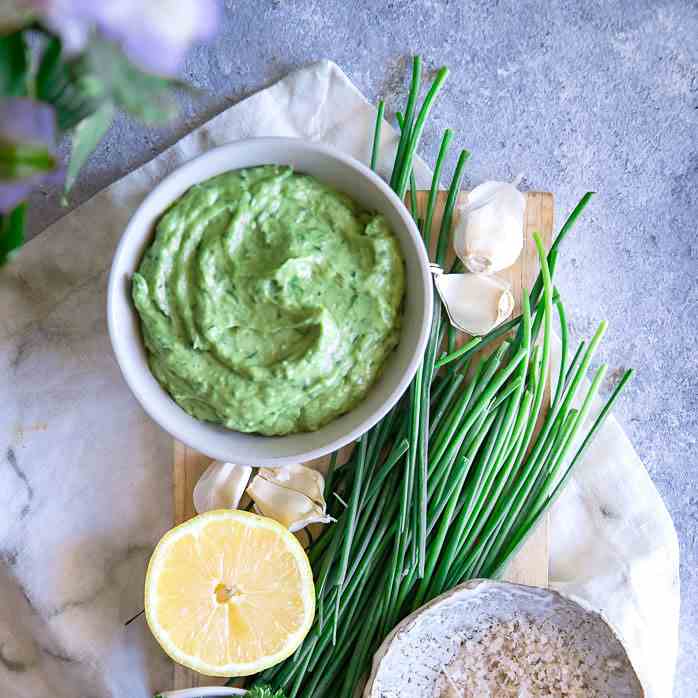 Vegan Green Goddess Avocado Dip