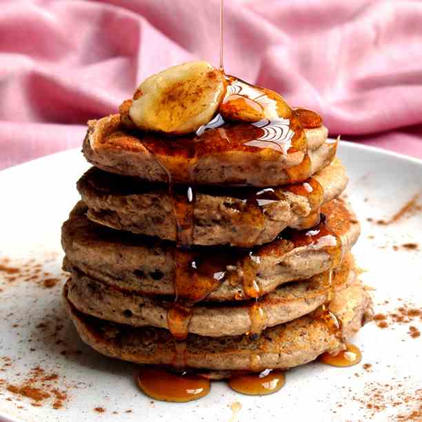 Banana Buckwheat Pancakes