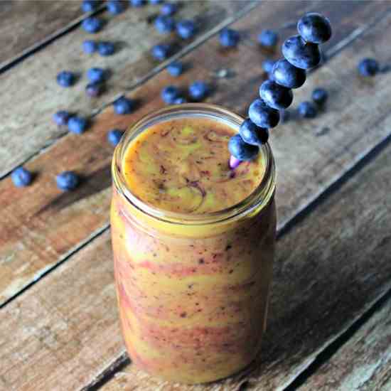 Blueberry Swirl Ice Cream Smoothie