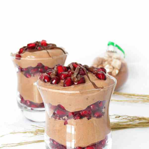 Pomegranate Chocolate Pudding