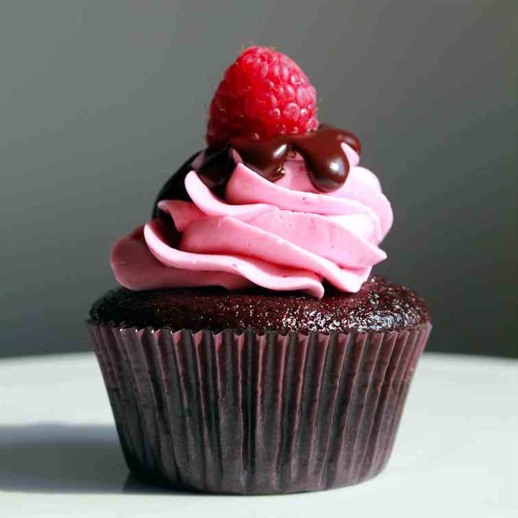 Chocolate Raspberry Cupcake