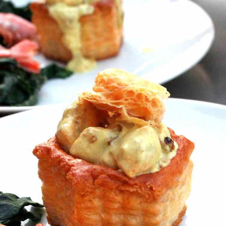 Vol au vent with Salmon