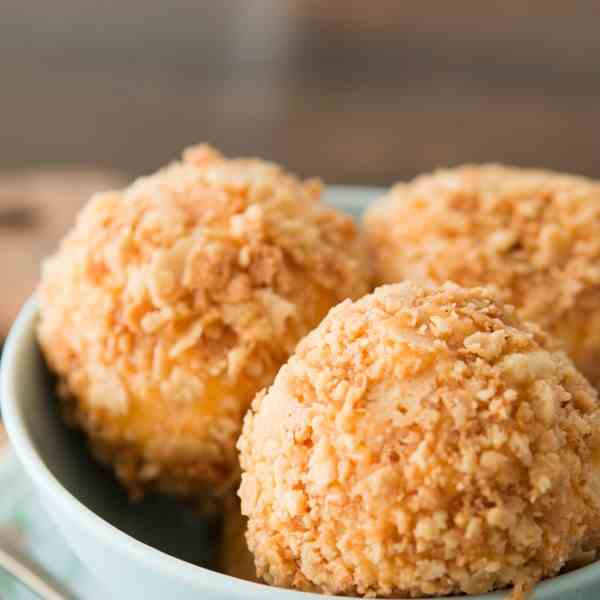 Macadamia Lace Cookies Mango Sorbet
