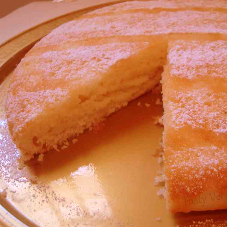 Eggless Vanilla Sponge Cake