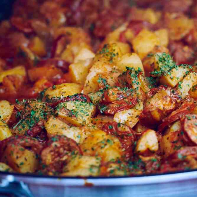 Instant Pot Spanish Chorizo - Potato Hash